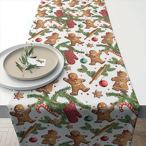 TABLE RUNNER (Cotton) - Gingerbread Cookies