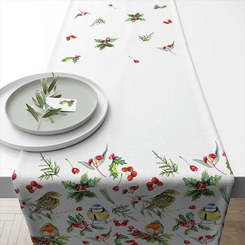 TABLE RUNNER (Cotton) - Birds In Winter
