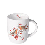 MUG - Christmas Robins WHITE (200 mL)