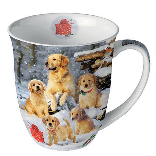 MUG (Fine Bone China) - Golden Retriever Puppies (400 m