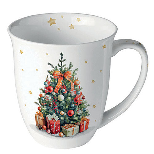 MUG (Fine Bone China) - Decorated Christmas Tree (400 m