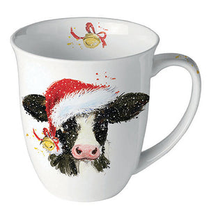 MUG (Fine Bone China) - Christmas Cow Bell (400 m