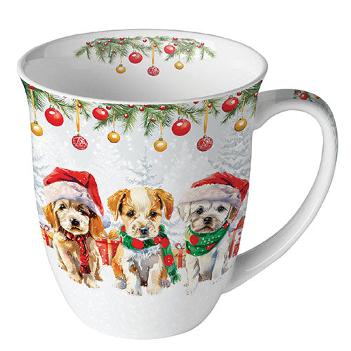 MUG (Fine Bone China) - Funny Cute Puppies (400 m