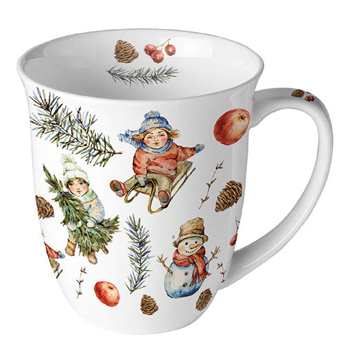 MUG (Fine Bone China) - Playing Outside WHITE (400 m