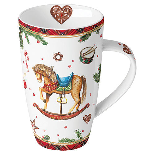 MUG (Fine Bone China) - Mug 0.6 L Classic Rocking Horse WHITE (600 m