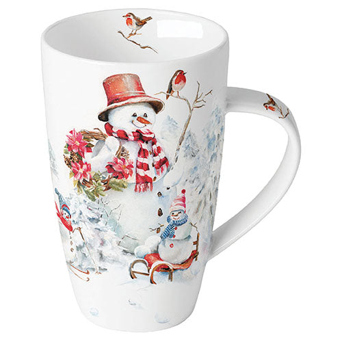 MUG (Fine Bone China) - Mug 0.6 L Sporty Snowmen (600 m