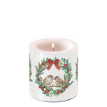 Candle SMALL - Sparrows In Wreath