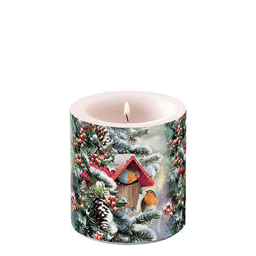 Candle SMALL - House With Robins