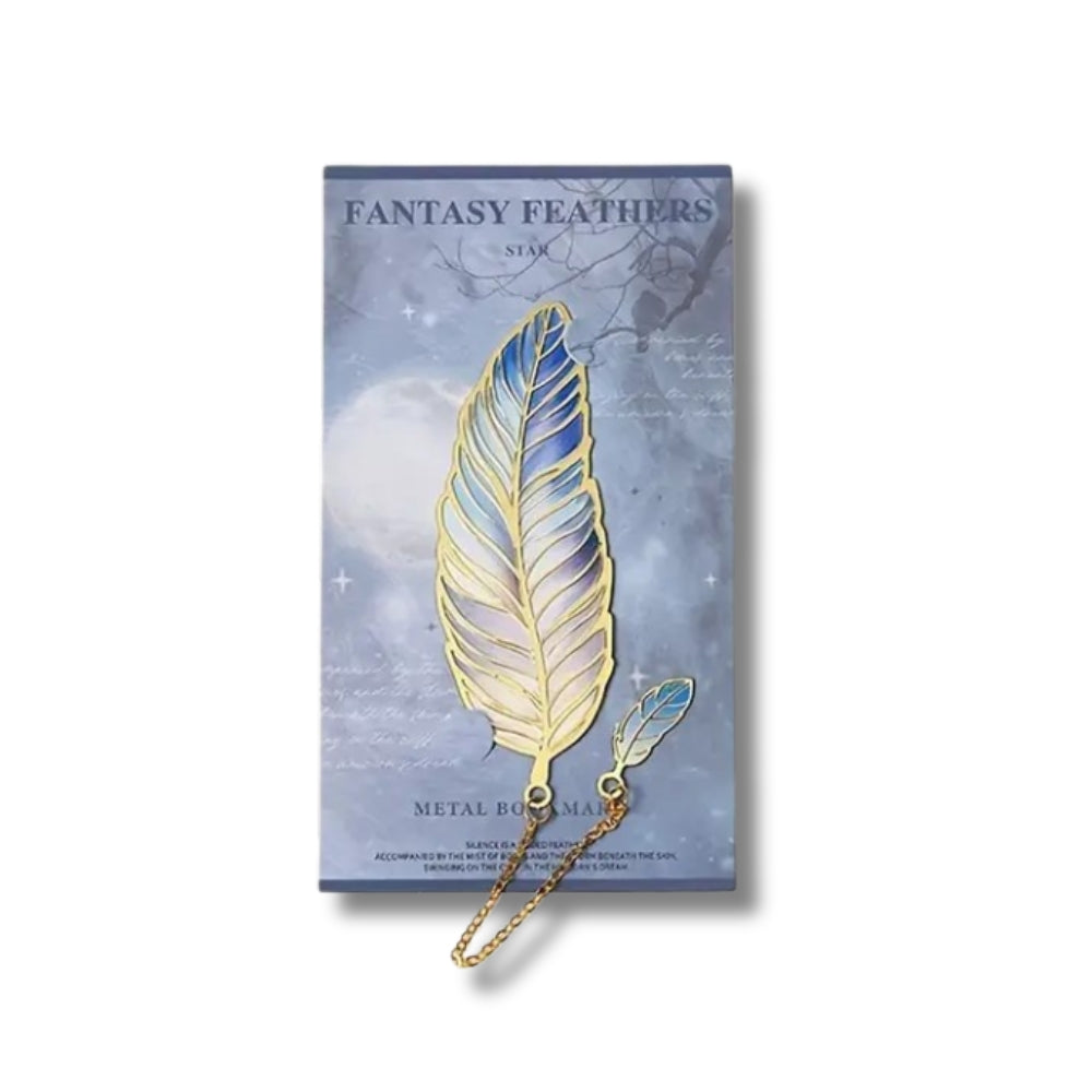 Bookmark (Fantasy Feather Collection) - Starry Blue