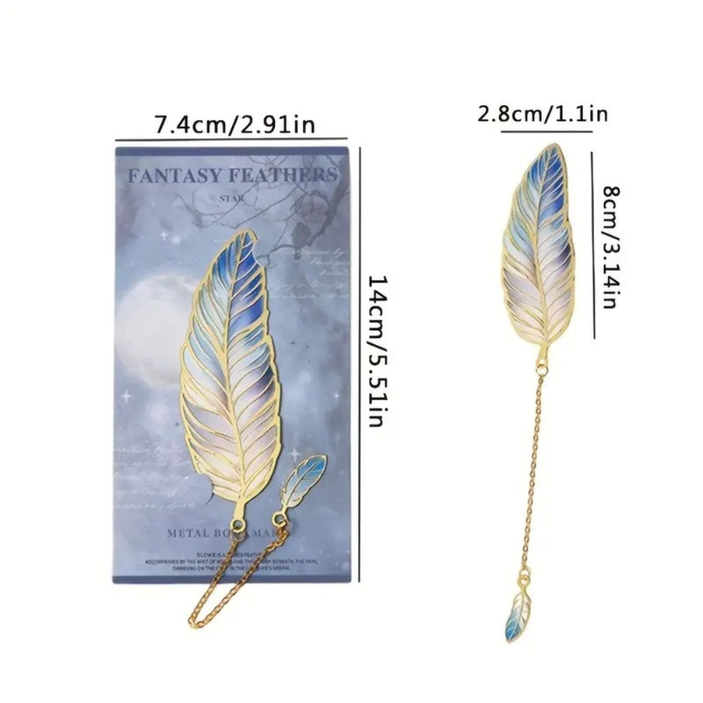 Bookmark (Fantasy Feather Collection) - Starry Blue