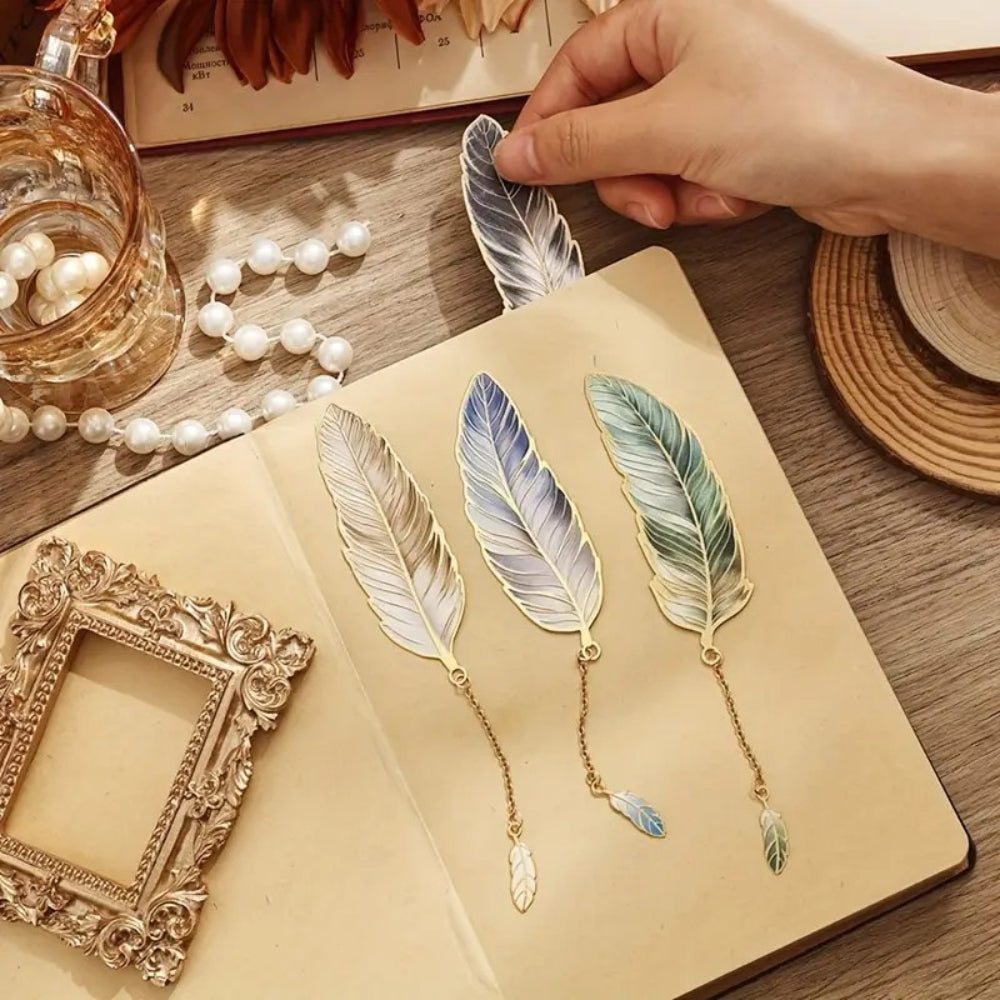 Bookmark (Fantasy Feather Collection) - Starry Blue