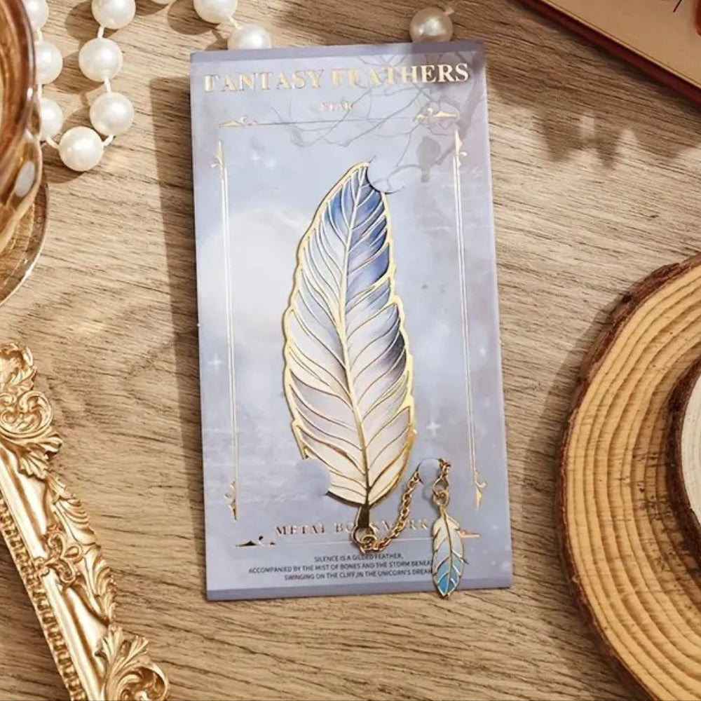 Bookmark (Fantasy Feather Collection) - Starry Blue