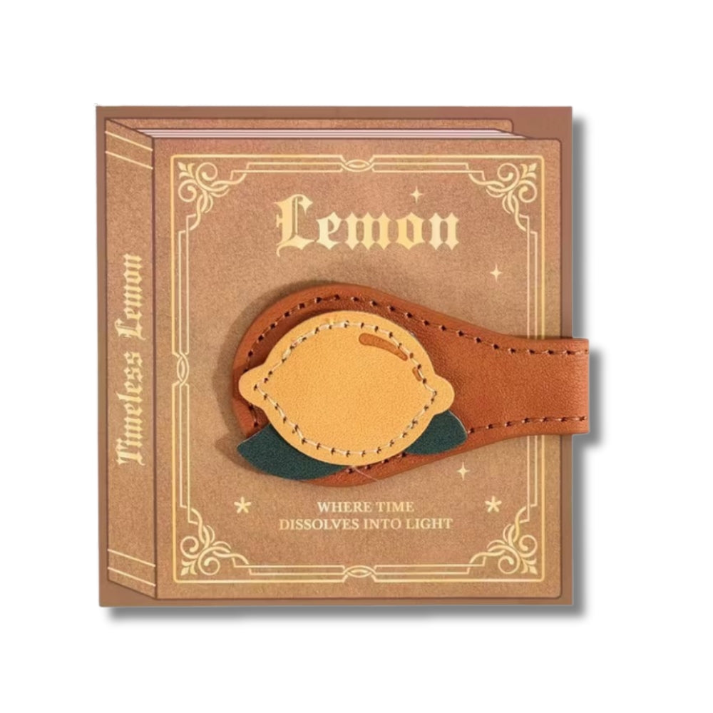 Bookmark (Magnetic) - Leather LEMON