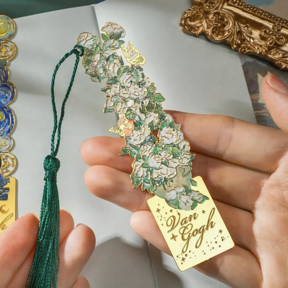 Bookmark (Van Gogh Collection) - White Roses