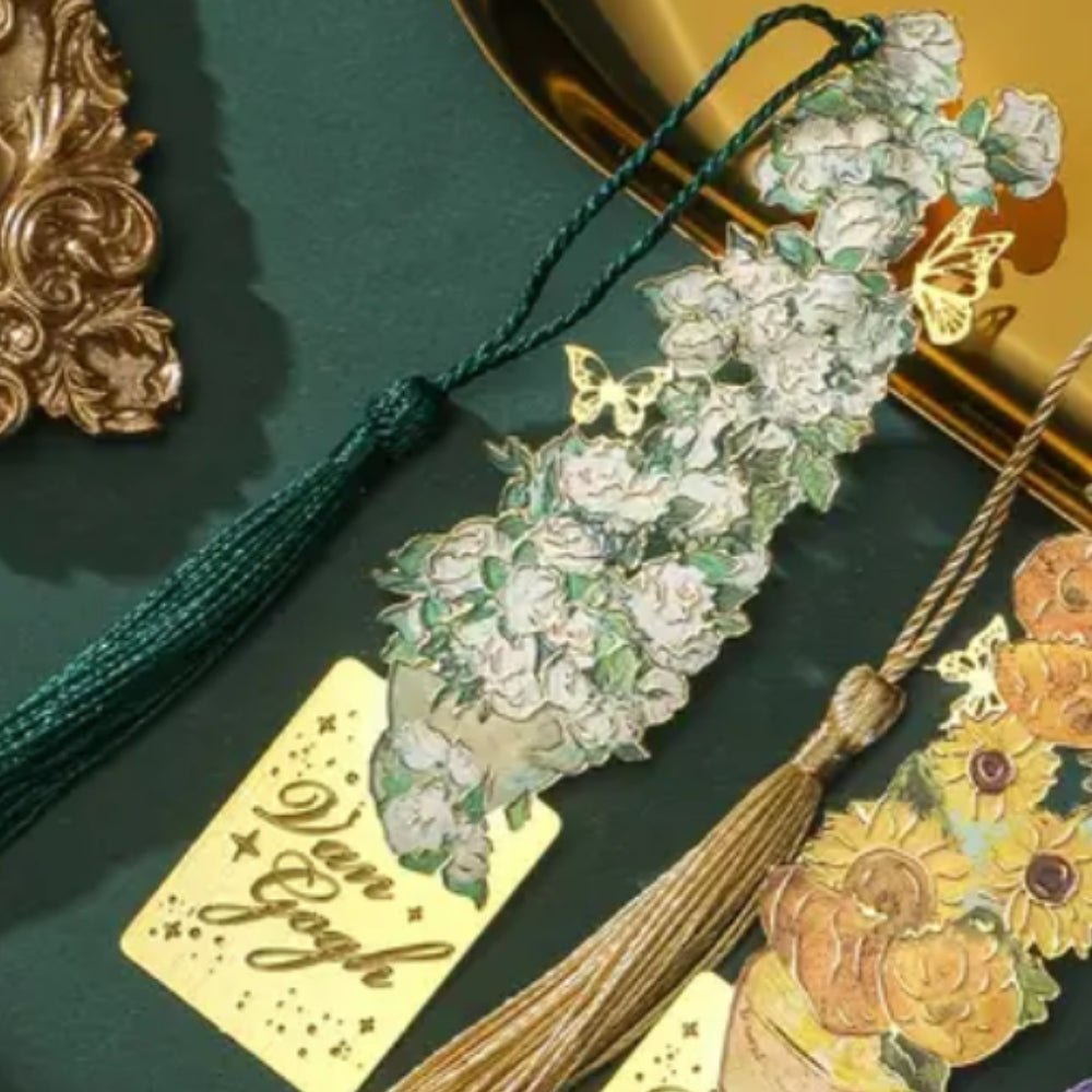 Bookmark (Van Gogh Collection) - White Roses