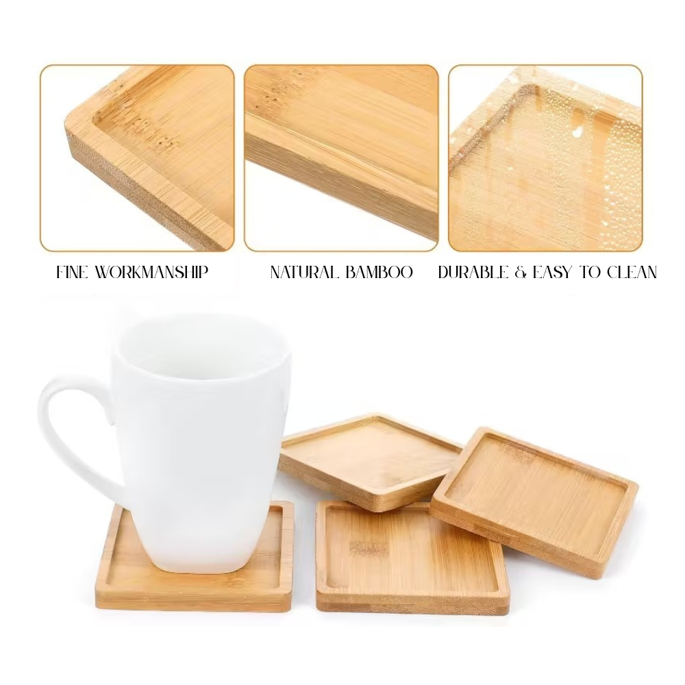 Coaster - Bamboo Set SQUARE