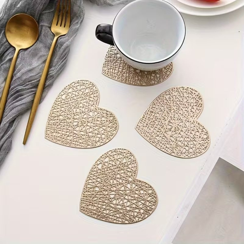 Coaster - Heart Set GOLD