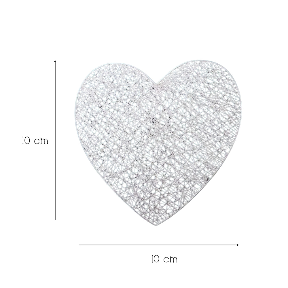 Coaster - Heart Set SILVER