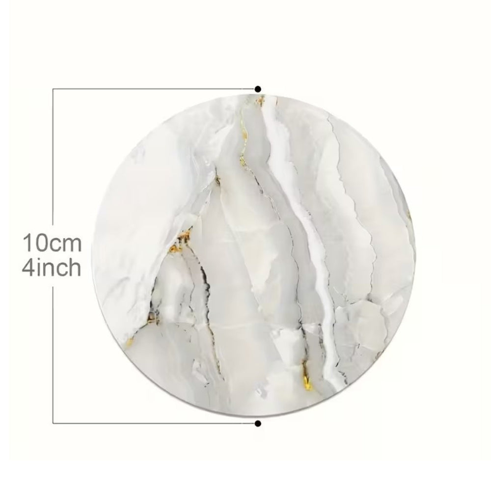 Coaster - Marble Effect Set WHITE/GREY