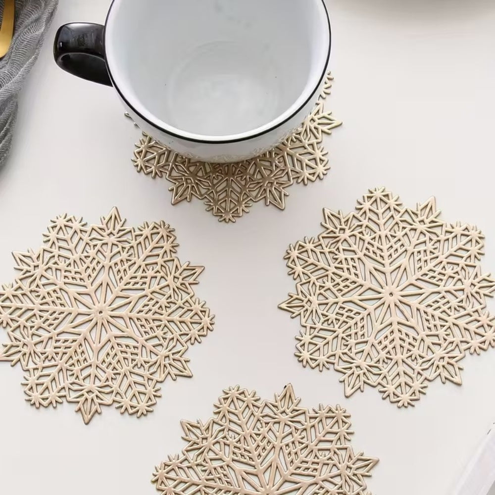 Coaster - Snowflake Set GOLD