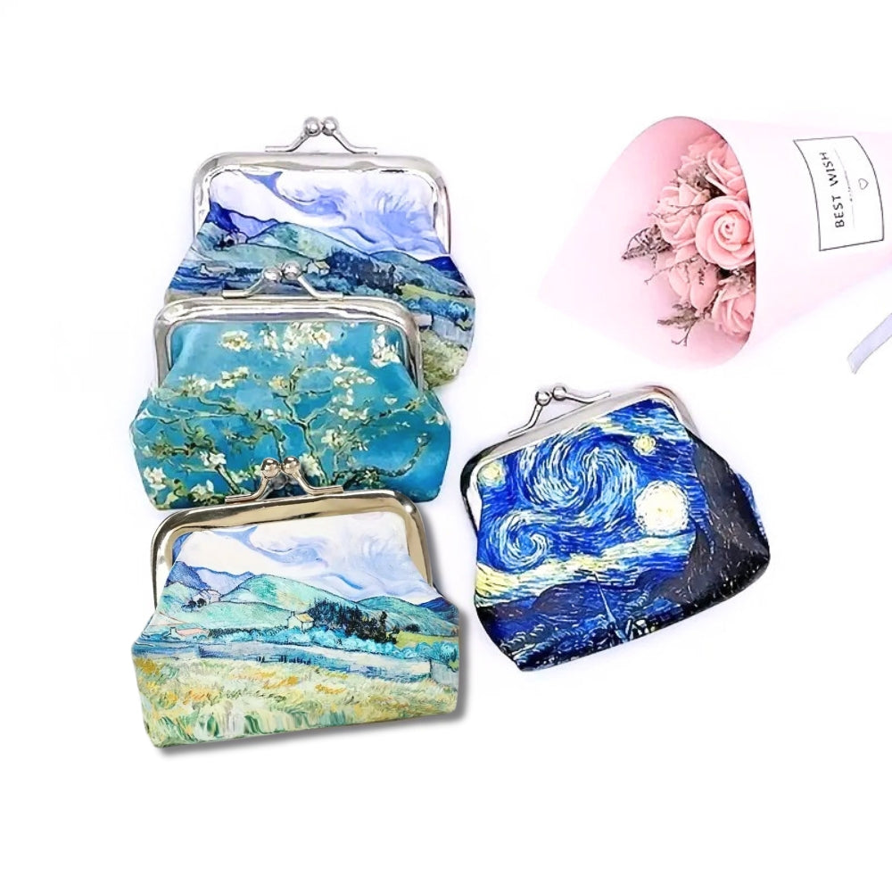 Coin Purse (Van Gogh Collection) - Wheatfield with Cypresses