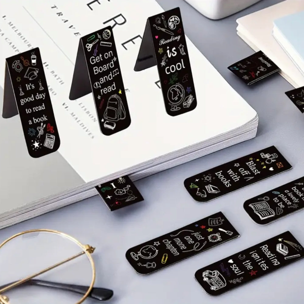 Bookmark (Magnetic) - Cool Black Series (Set 1)