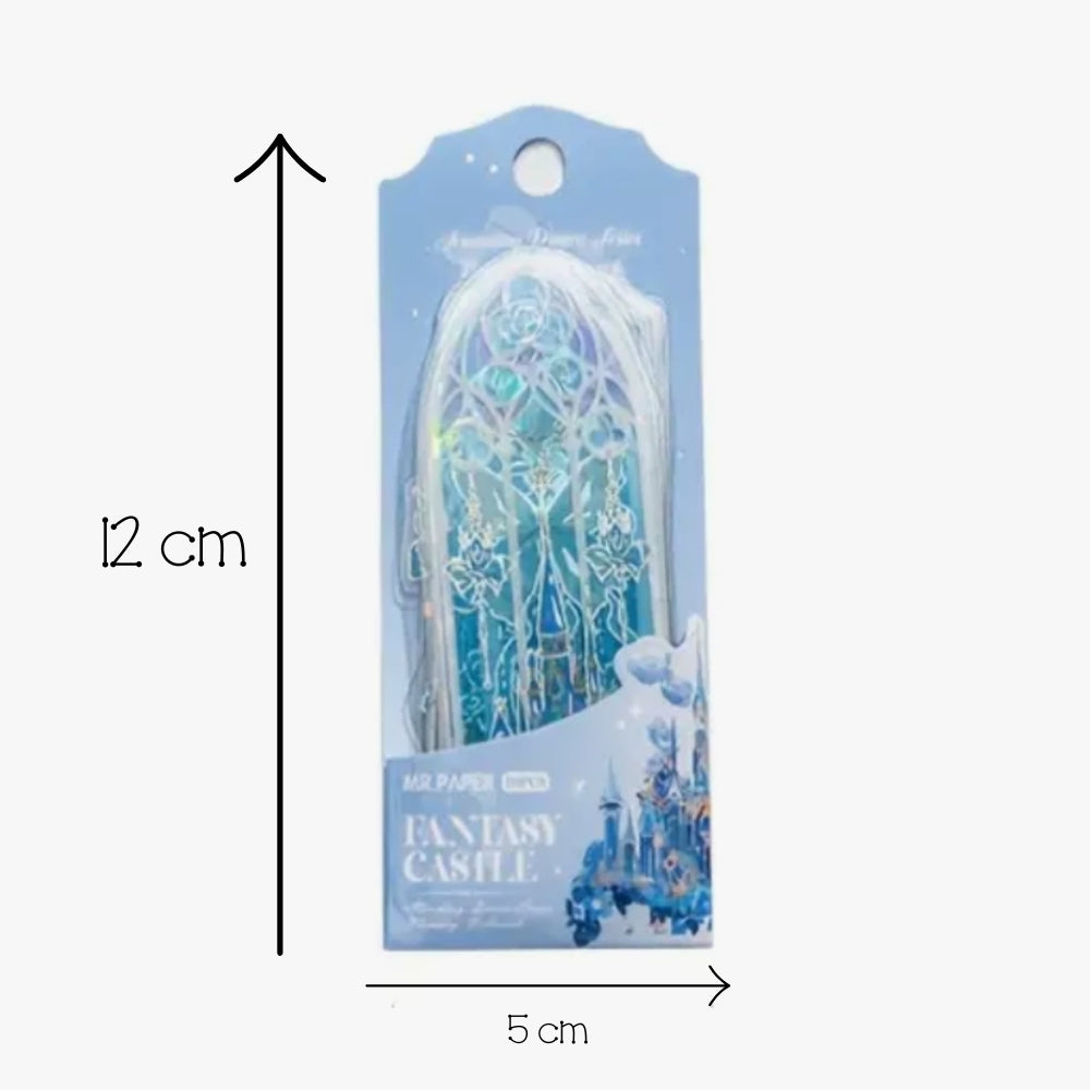 Bookmark (Crystal Collection) - Fantasy Castle (BLUE)