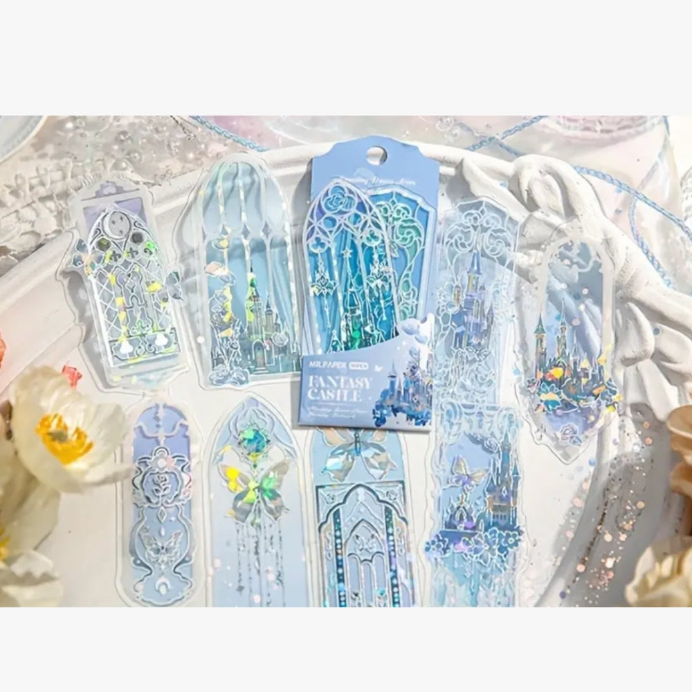 Bookmark (Crystal Collection) - Fantasy Castle (BLUE)