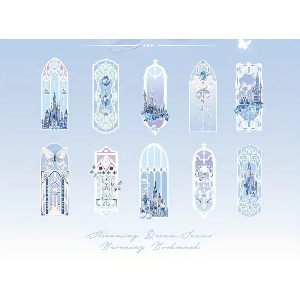 Bookmark (Crystal Collection) - Fantasy Castle (BLUE)