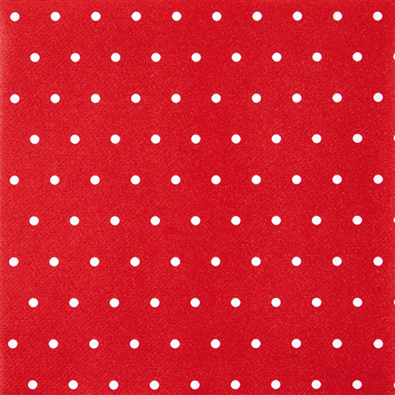 Dinner Napkin (AIRLAID) - Mini Dots RED/WHITE