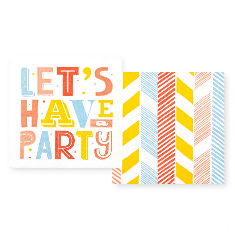 Cocktail Napkin - Party Mix (DOUBLE-SIDED)