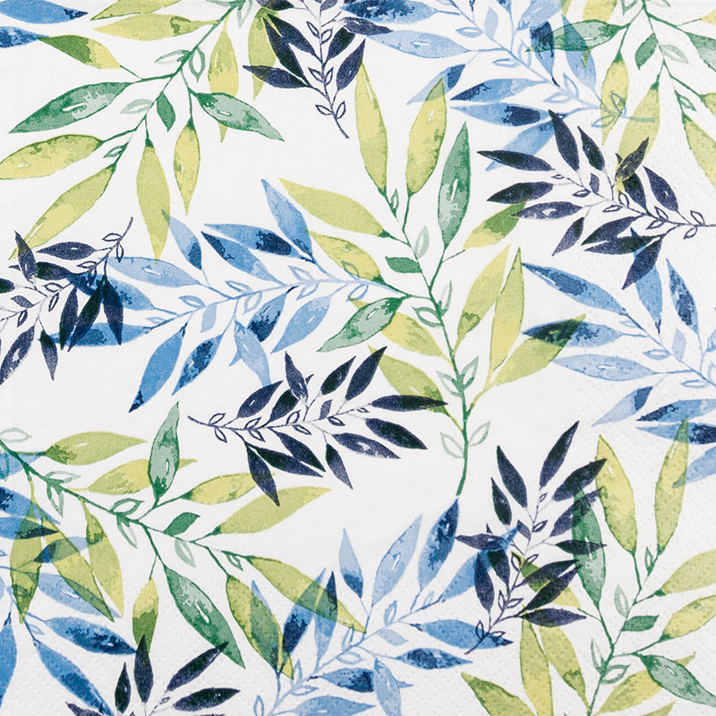 Lunch Napkin - Watercolour Leaf GREEN