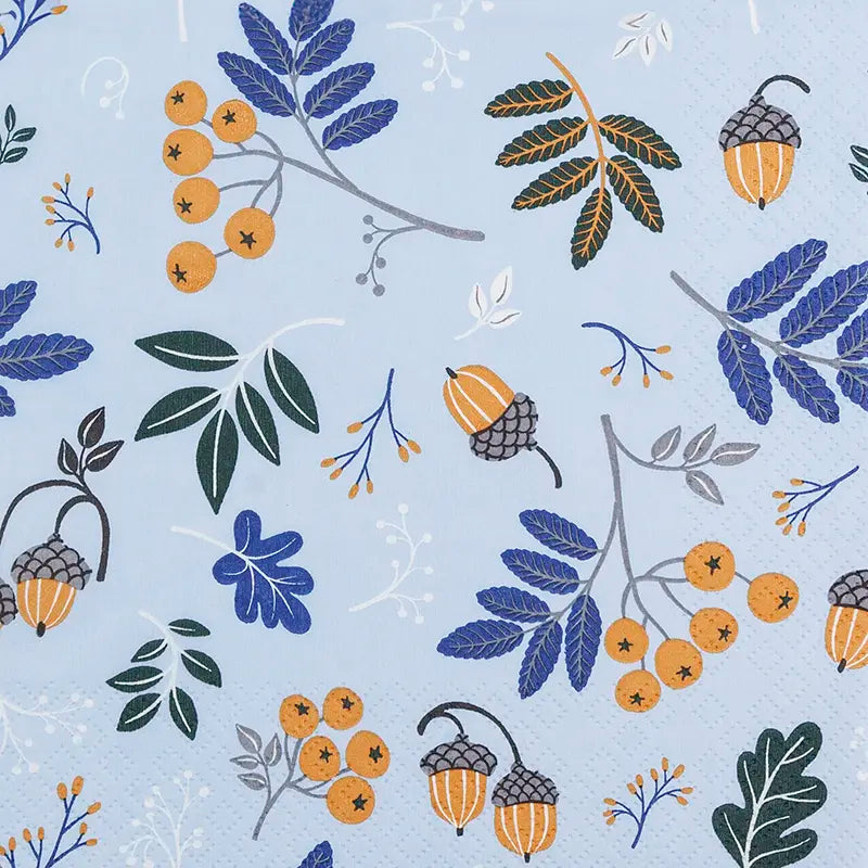 Lunch Napkin - Autumn Collection blue