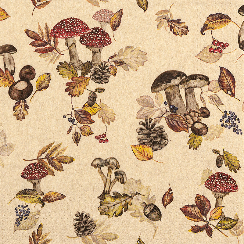 Lunch Napkin - Mushroom Collection RECYCLED