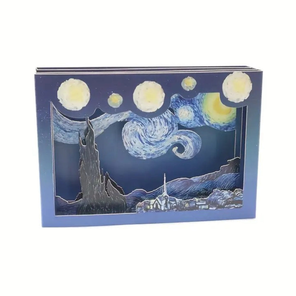 POP-UP 3D Greeting Card (Arts) - The Starry Night (Van Gogh Series)