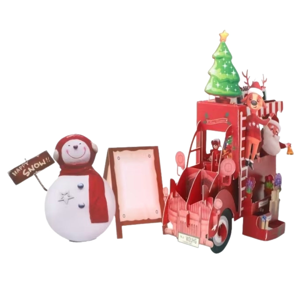 POP-UP 3D Greeting Card (Christmas) - Christmas Cheer Truck