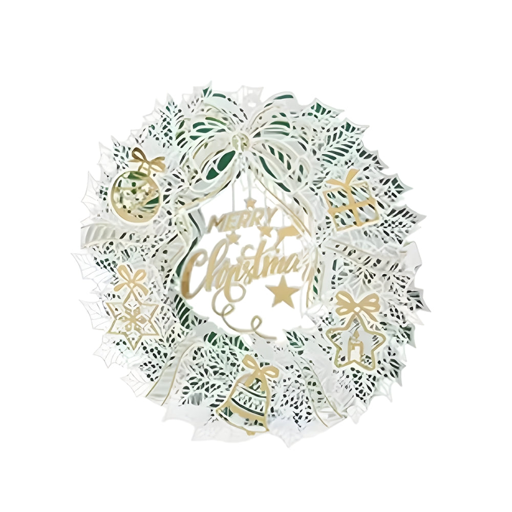 POP-UP 3D Greeting Card (Christmas) - Christmas Wreath