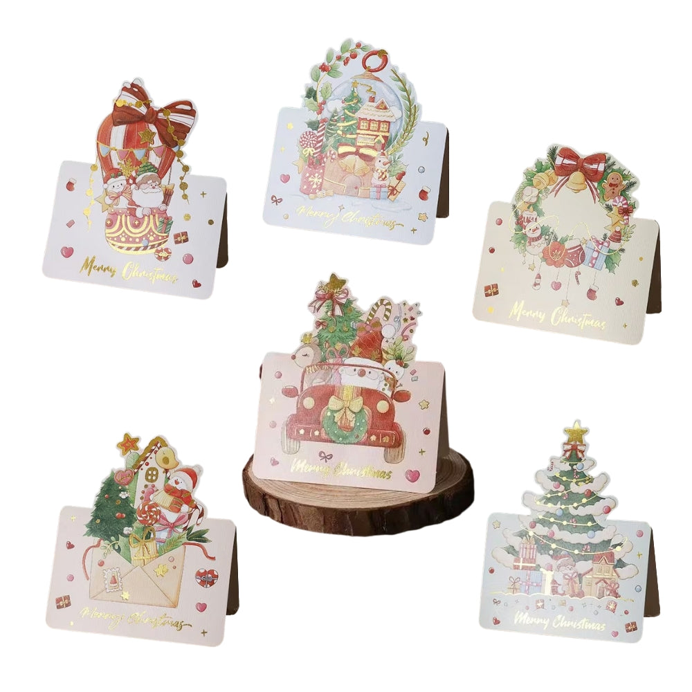 POP-UP 3D Greeting Card (Christmas) - Mini Christmas Stand-Up Card Set