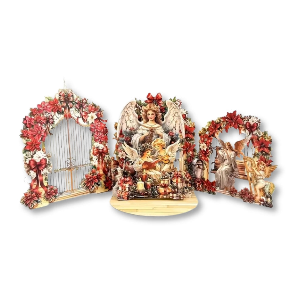 POP-UP 3D Greeting Card (Christmas) - Rejoicing Angels