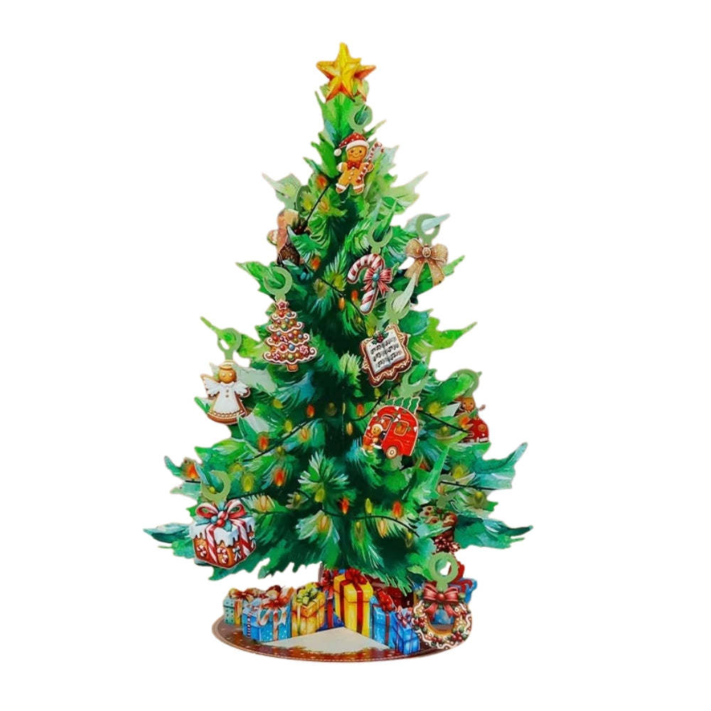 POP-UP 3D Greeting Card (Christmas) - DYO Christmas Tree with Ornaments