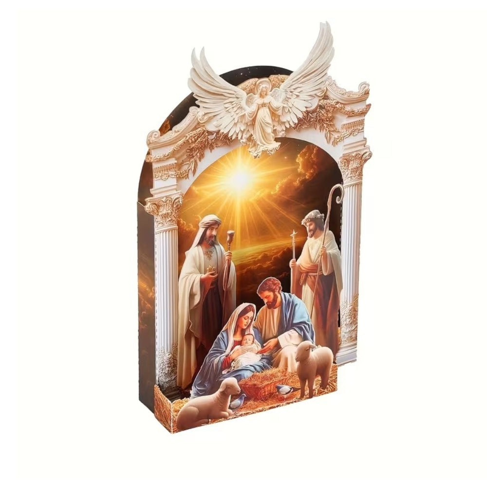 POP-UP 3D Greeting Card (Christmas) - Welcome Baby Jesus
