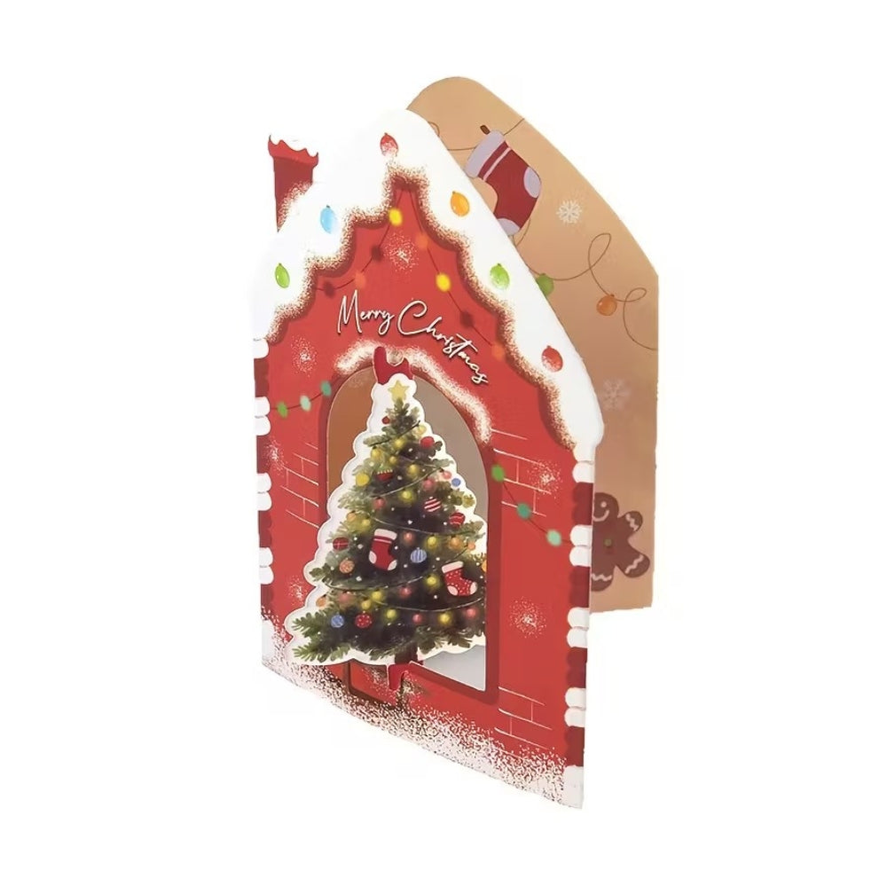 POP-UP 3D Greeting Card (Christmas) - Welcome to Christmas Home