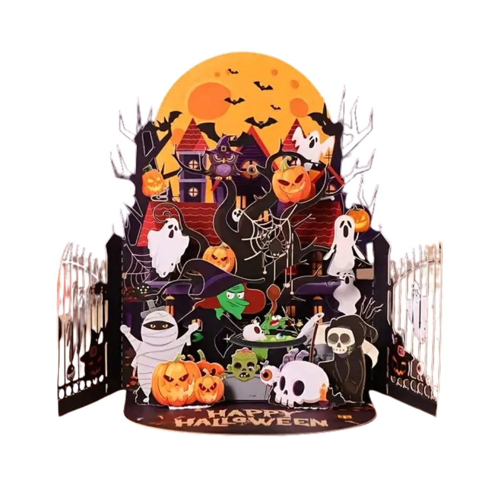 POP-UP 3D Greeting Card (Halloween) - Haunted Halloween