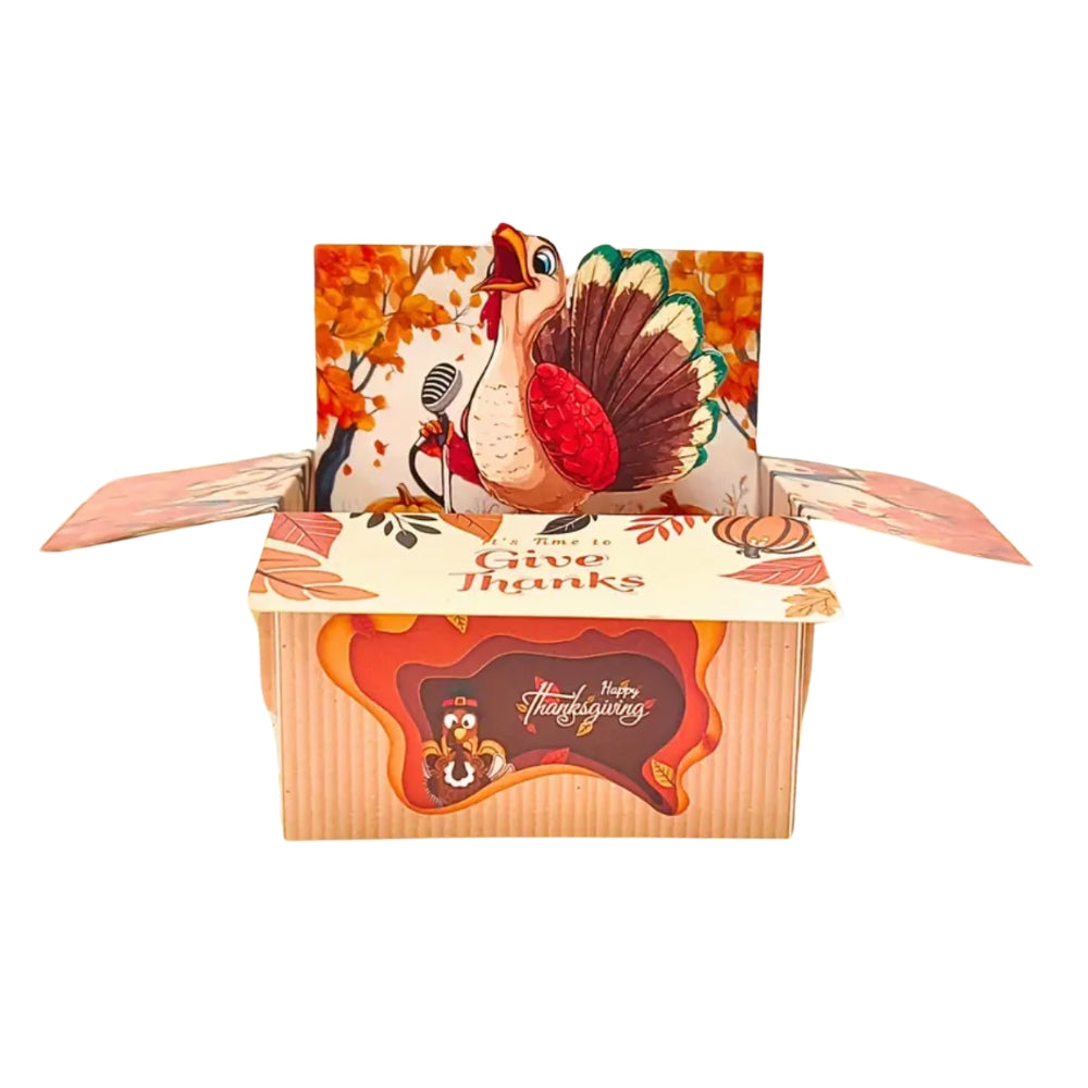 POP-UP 3D Greeting Card (Thanksgiving) - It's Time to Give Thanks