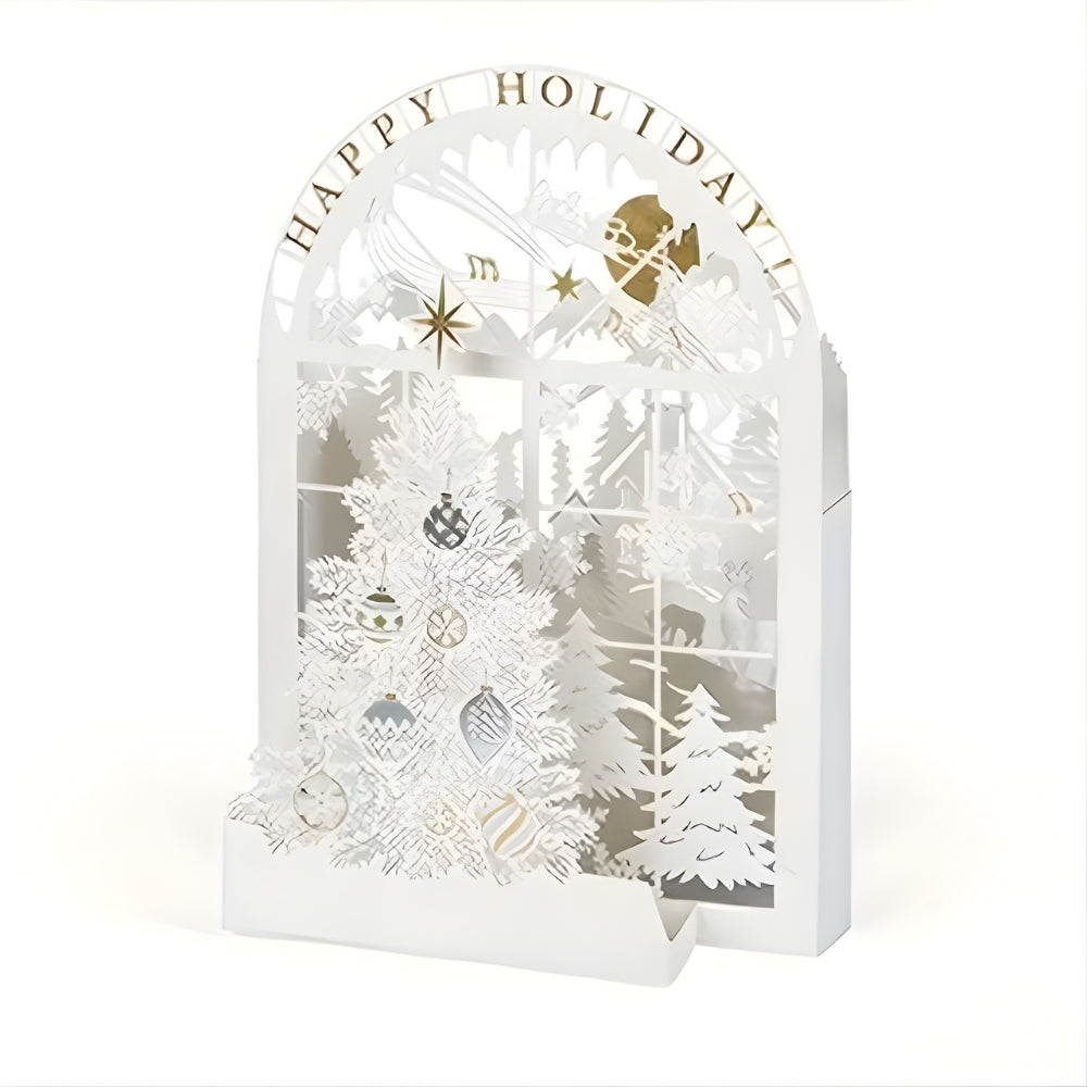 POP-UP 3D Greeting Card (Winter) - A Winter's View