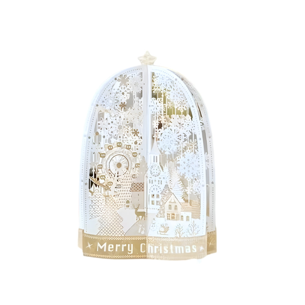POP-UP 3D Greeting Card (Winter) - Winter's First Snowfall