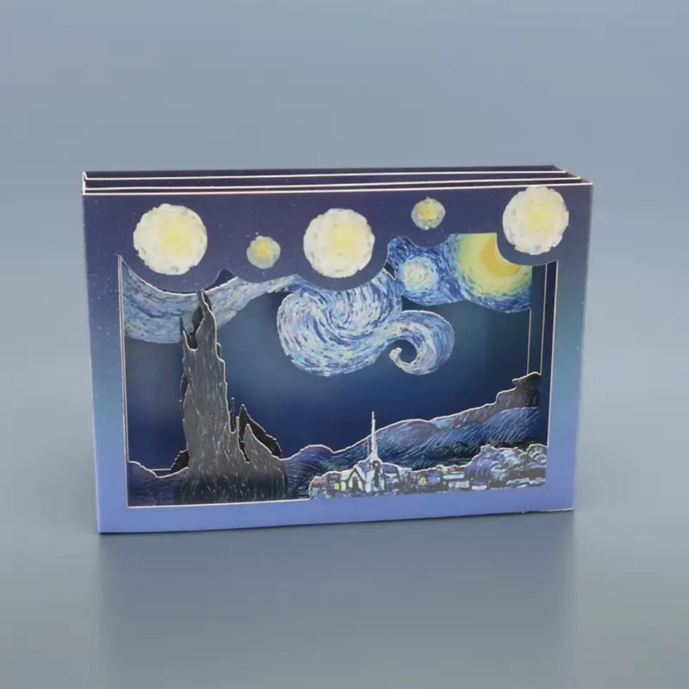 POP-UP 3D Greeting Card (Arts) - The Starry Night (Van Gogh Series)