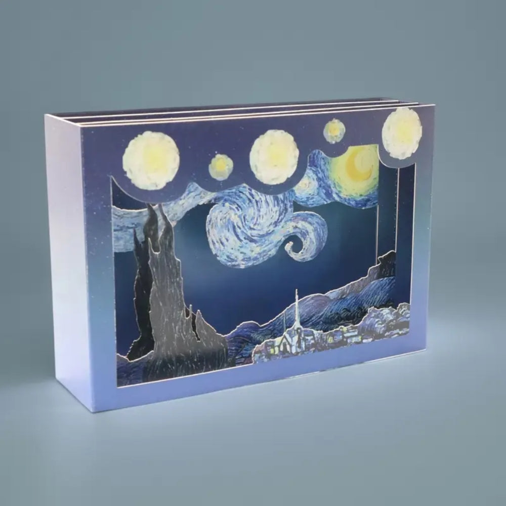 POP-UP 3D Greeting Card (Arts) - The Starry Night (Van Gogh Series)