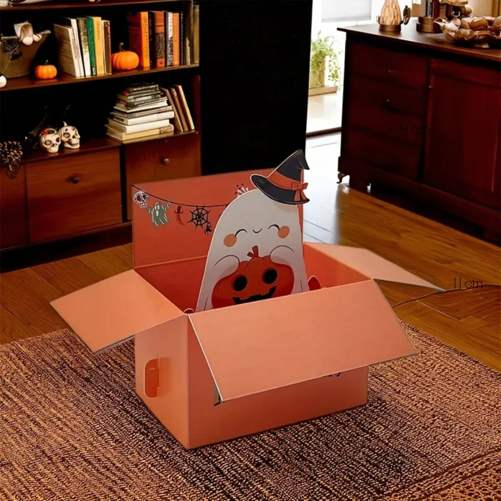 POP-UP 3D Greeting Card (Halloween) - Happy Ghost
