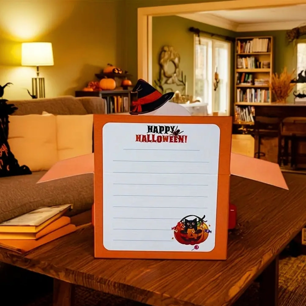 POP-UP 3D Greeting Card (Halloween) - Happy Ghost